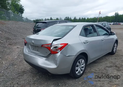 2014 Toyota Corolla Le из США, поврежденный, VIN 5YFBURHE7EP160925